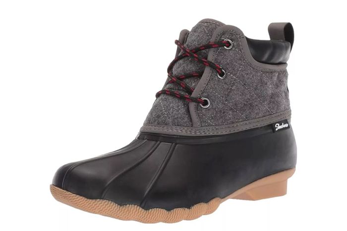 Skechers Pond-Lil Puddles-Mid Quilted Lace-Up Duck Boot