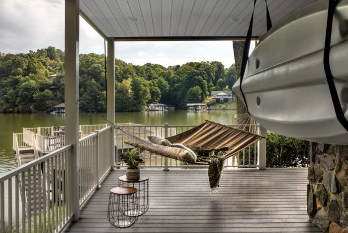 raised deck with hammock