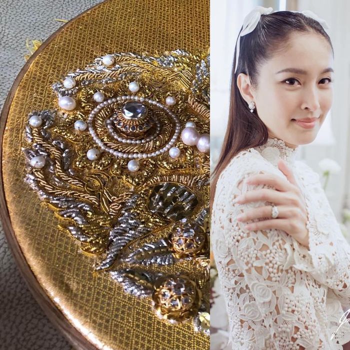 ชุดแต่งงานของปอย ตรีชฎา ที่เต็มไปด้วยเสน่ห์และความสง่างามในวันแต่งงาน