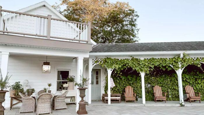 raised deck above patio space