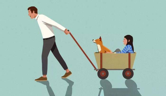 Father's day quotes - dad quotes from daughter (dad pulling daughter in a wagon)