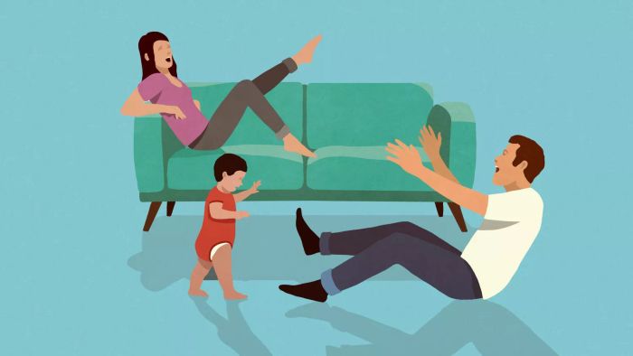 Father's day sayings – quotes from a wife, partner, or spouse (young mother, father, and child)