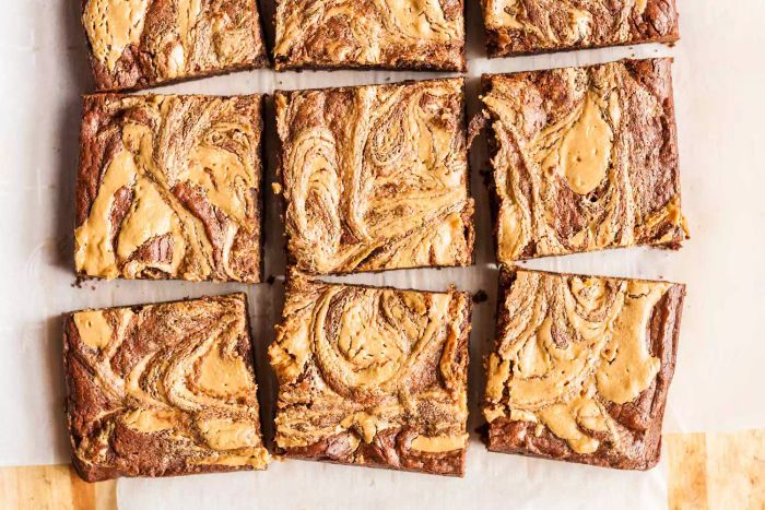 Brownies with peanut butter recipe slice the brownies