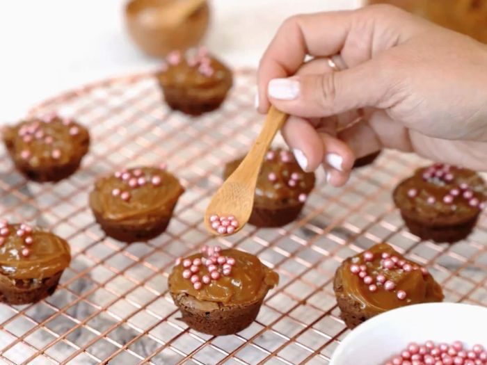 Salted Caramel Brownie Bites