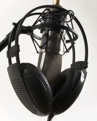 Condenser microphones are primarily used in professional recording studios, offering high-quality sound capture for various audio production needs.