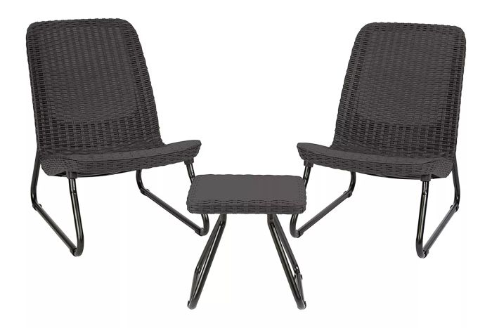 Keter Rio 3-Piece Resin Wicker Patio Furniture Set
