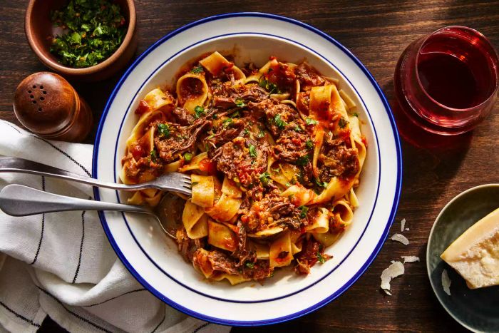 Short Rib Ragù with Orange-Parsley Gremolata.