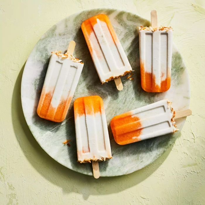 Cantaloupe-Coconut Ice Pops