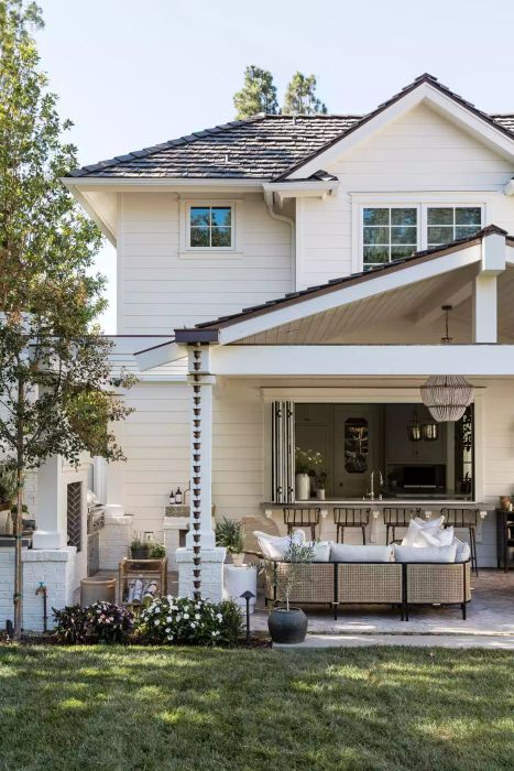 backyard patio with a cover
