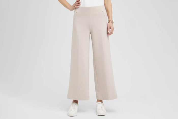 Chico's Juliet Ponte Wide Leg Cropped Pants