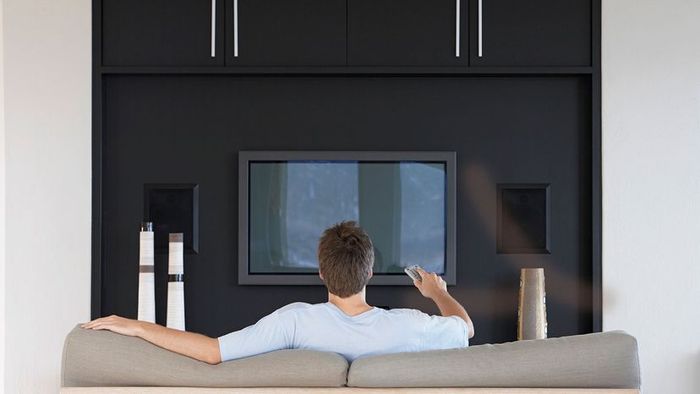 person watching TV