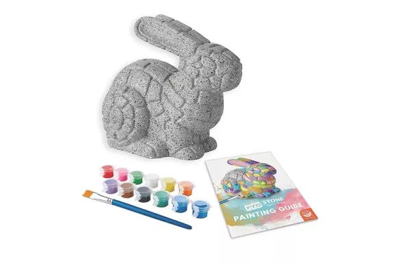 MindWare's Mosaic Bunny: Paint Your Own Stone Kit