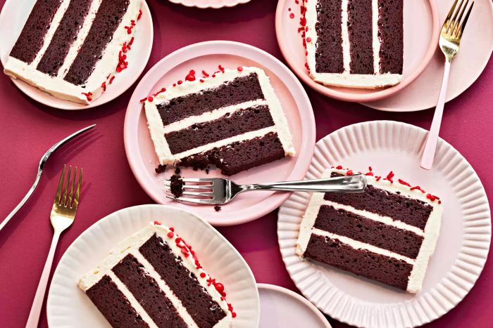 Red Velvet Almond Brownie Torte