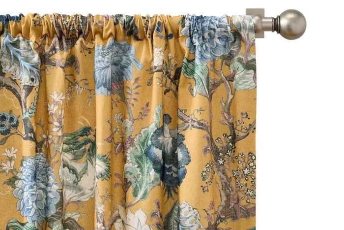 Pottery Barn Dahlia Floral Print Curtain