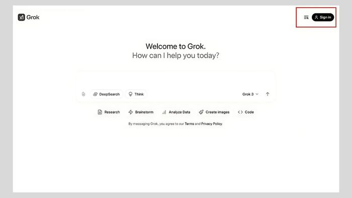 Hướng dẫn đăng nhập Grok AI - Bước 2