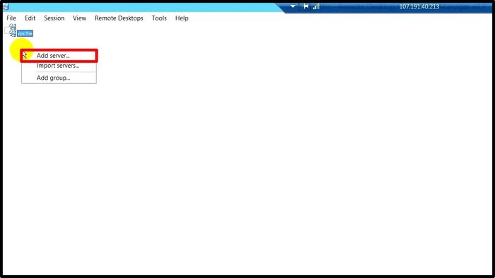Quản lý nhiều VPS với Remote Desktop Manager - bước 2