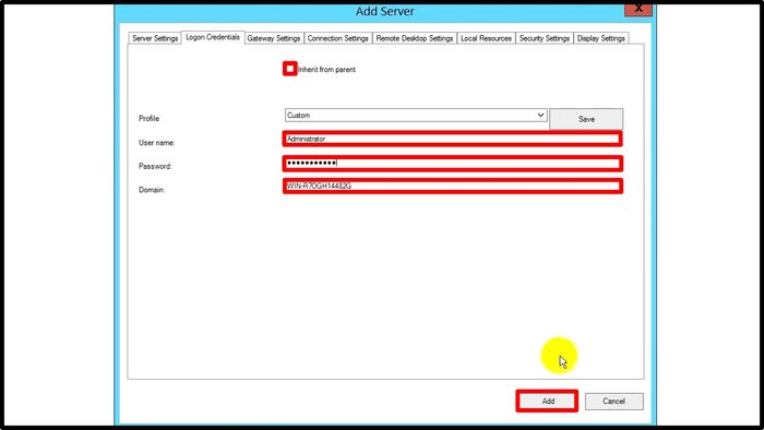 Quản lý nhiều VPS với Remote Desktop Manager - bước 4