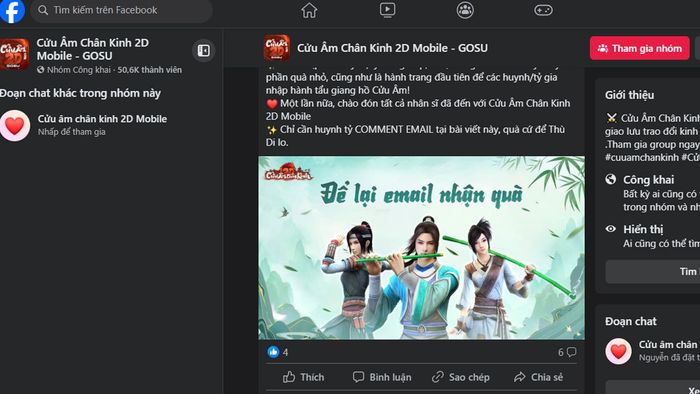 Cách để nhận thêm mã quà tặng Cửu Âm Chân Kinh 2D