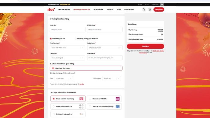 Hướng dẫn mua SIM đầu số 087 online: Bước 5