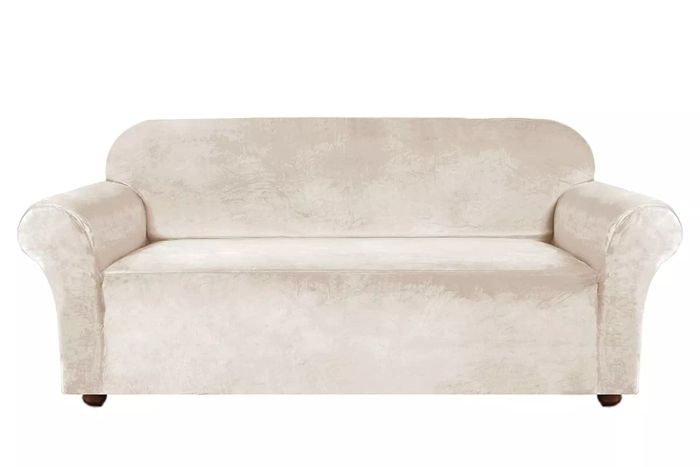 Turquoize Velvet Sofa Slipcover
