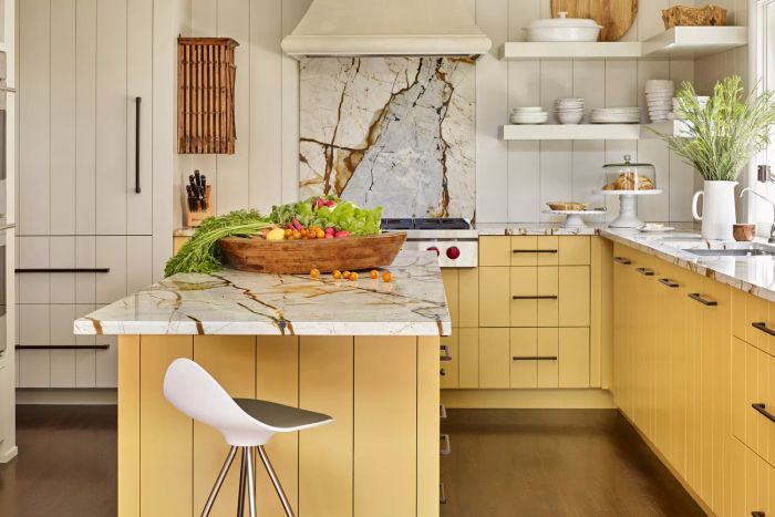yellow-themed kitchen