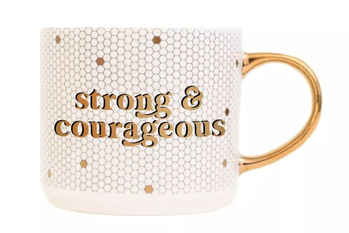 Amazon Sweet Water Decor Strong and Courageous Tile Coffee Mug