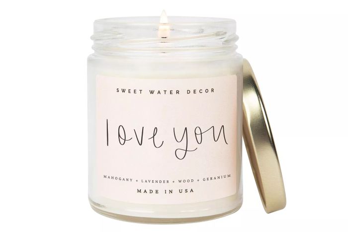 Amazon Sweet Water Decor, Love You Candle