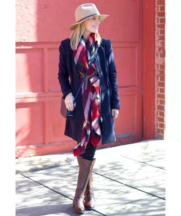 You can even belt a blanket scarf under a coat.