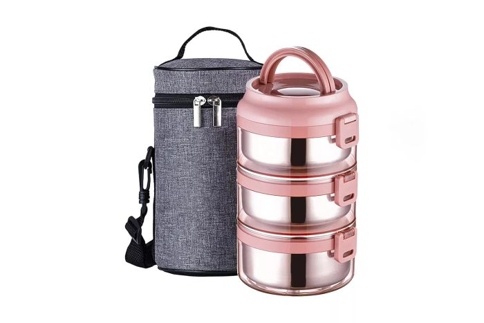 Lille Home Stainless Steel Stackable Compartment Lunch Box