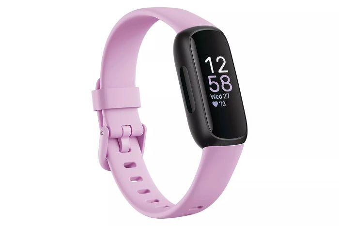 Amazon Fitbit Inspire 3 Health & Fitness Tracker with Stress Management, Workout Intensity, Sleep Tracking, 24/7 Heart Rate Monitoring, and more. Color: Lilac Bliss/Black, One Size (S & L Bands Included)
