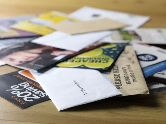 Stack of junk mail