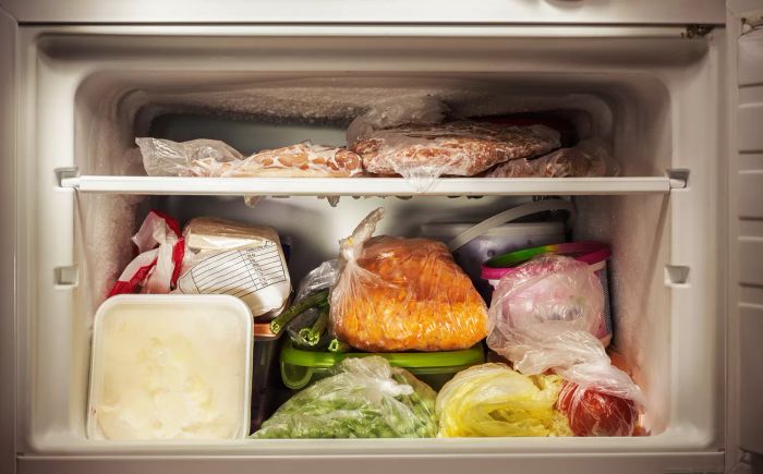 Cluttered freezer