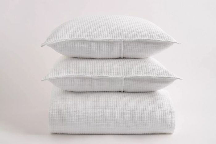 Quince Organic Ribbed Cotton Coverlet Set