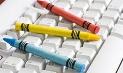 Crayons and computers might not seem like an obvious match, but in this case, they work perfectly together.