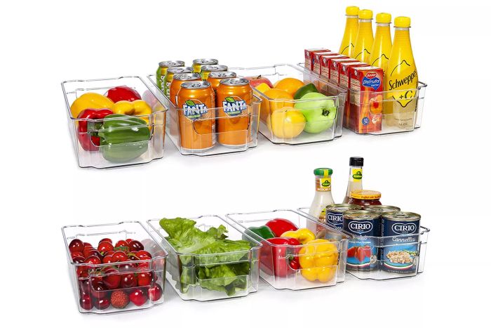 HOOJO Refrigerator Organizer Bins