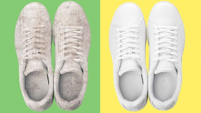 cleaning dirty white sneakers