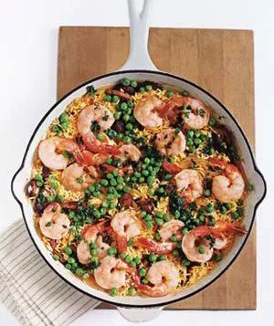 Shrimp and Sausage With Saffron Rice