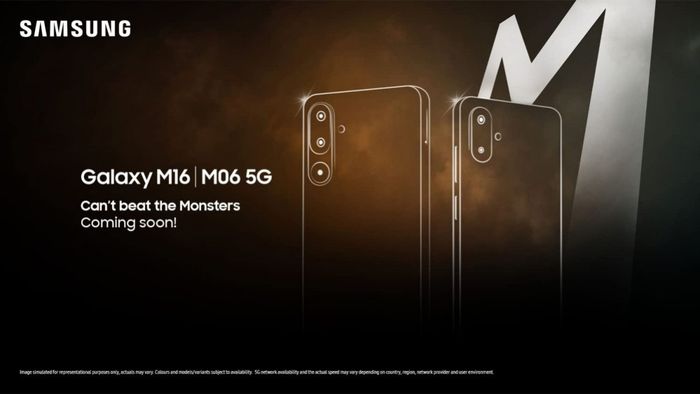 Teaser Galaxy M06 và Galaxy F16