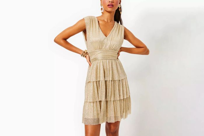 Lilly Pulitzer Faye V-Neck Ruffle Dress