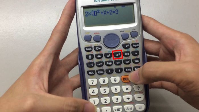Hướng dẫn sử dụng máy tính cầm tay để tính lũy thừa bước 1 (Hình minh họa)