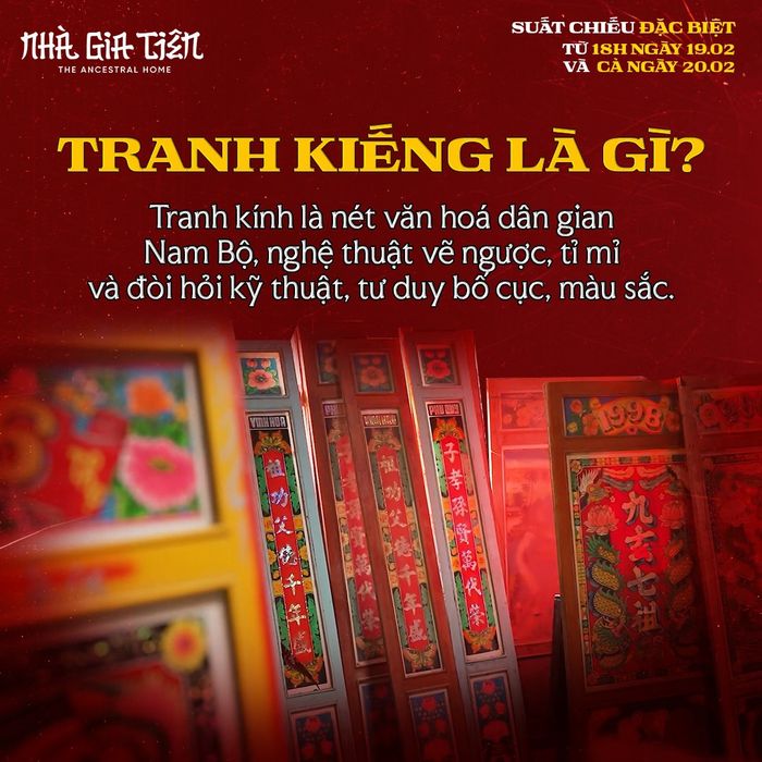 Nghệ thuật vẽ tranh kiếng mang đến một không gian hoài niệm cho Nhà Gia Tiên
