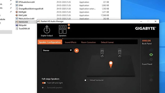 Chức năng của Realtek HD Audio Manager