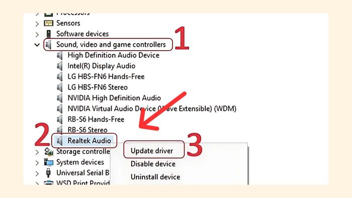 Cách nâng cấp driver âm thanh Realtek HD Audio Manager - bước 3