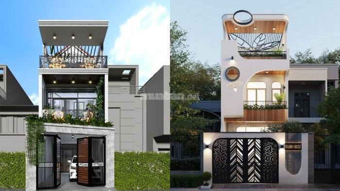 Thiết kế nhà 1 trệt 1 lầu có tum sang trọng và tinh tế