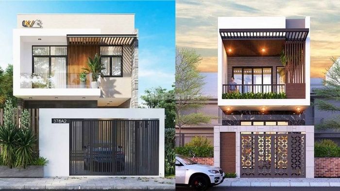 Thiết kế nhà phố kiểu 1 trệt 1 lầu