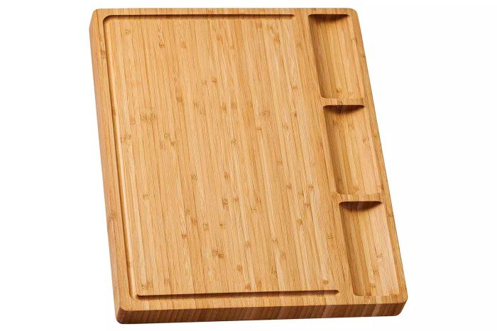 Amazon Allsum Large Bamboo Wood Cutting Board, perfect for all your chopping needs