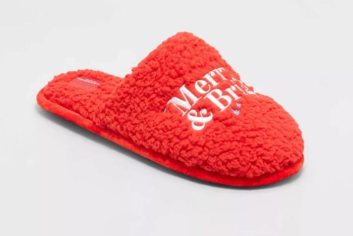 Target Women's Holiday Merry & Bright Scuff Slippers - Wondershop™ Red