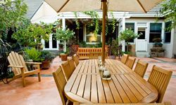 Table with umbrella