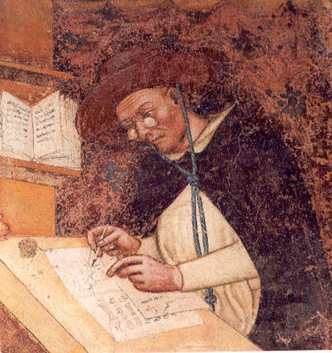 ภาพวาดบุคคลของ Hugh of Saint Cher ที่ถูกสร้างขึ้นในปี ค.ศ. 1352
