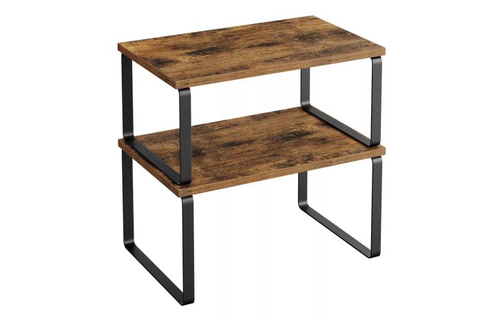 SONGMICS Cabinet Organizer Shelf, Set of 2 for Kitchen